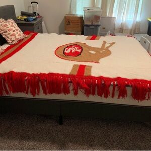 Crocheted San Francisco 49ers Blanket